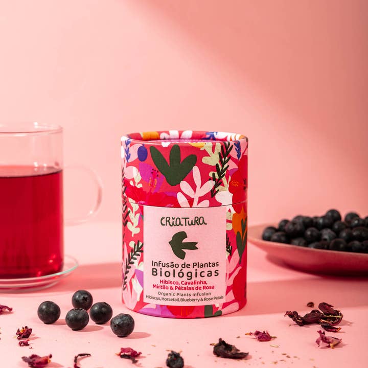 Herbal Tea Hibiscus, Blueberry & Rose Petals for wholesale by CRIATURA