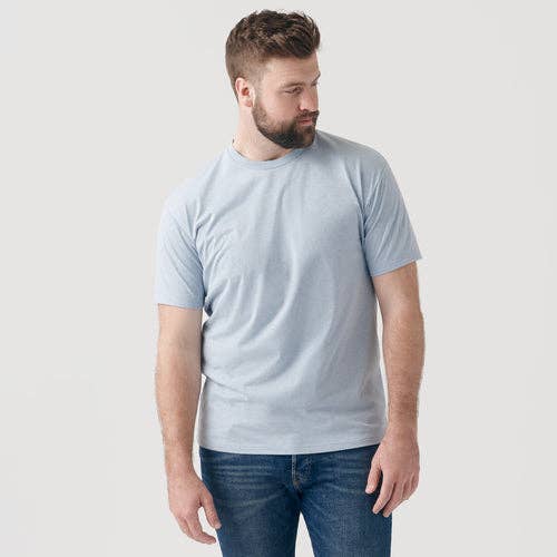 True Classic - Wholesale T-Shirt - Men's - Short Sleeve T-Shirt | Crew Neck | Heather Pale Blue4