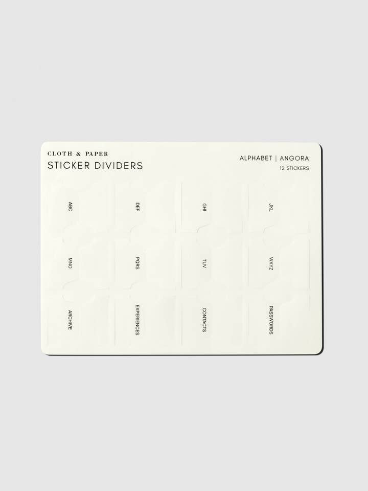 Planner Sticker Dividers for wholesale by Cloth & Paper