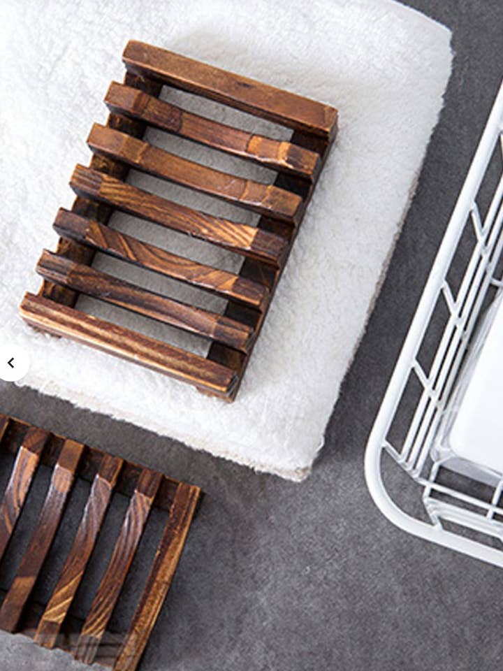 Natural Bamboo Soap Tray for wholesale by WildFlower Apothecary Co