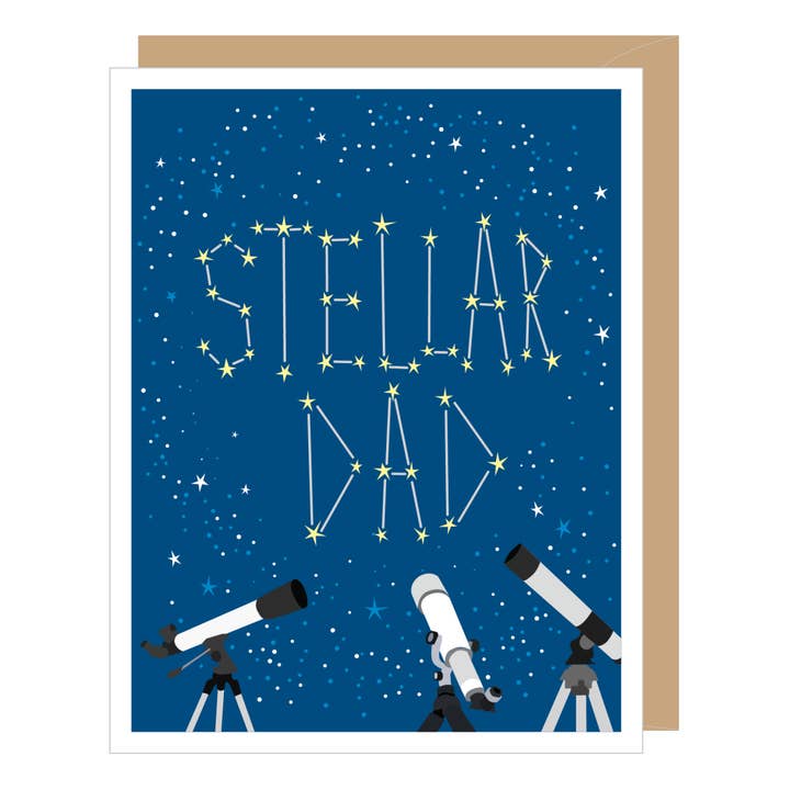 Stellar Dad Father's Day Card for wholesale by Apartment 2 Cards