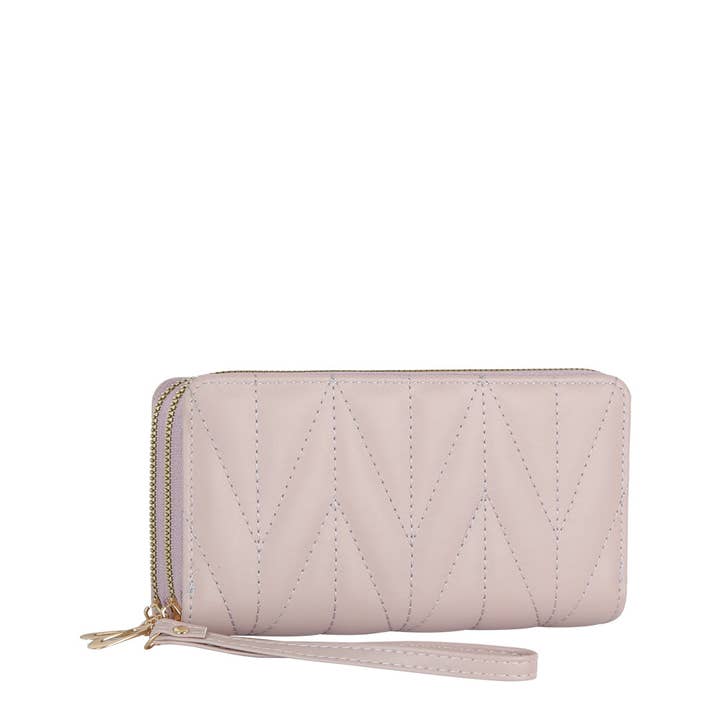 Handbag Factory Corp - Wholesale Wristlet - Zigzag Stitch Zip Wristlet Wallet9