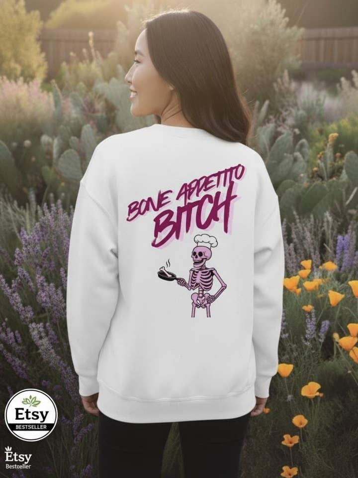 Bone Appetito Bitch Katoenen Sweatshirt | Zware Fleece voor wholesale door Bone Appetito