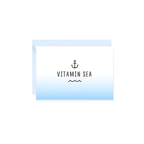 Mini greeting card - Vitamin Sea for wholesale by Bow & Hummingbird