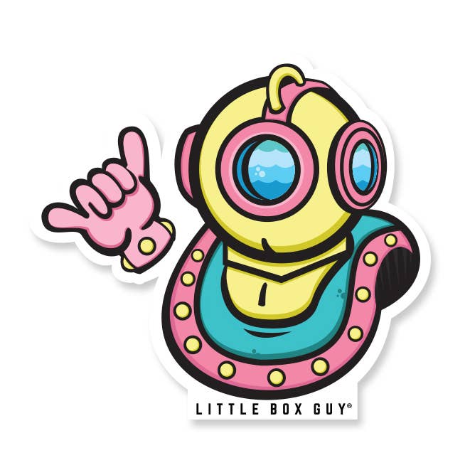 Scuba Sticker for wholesale by Little Box Guy®