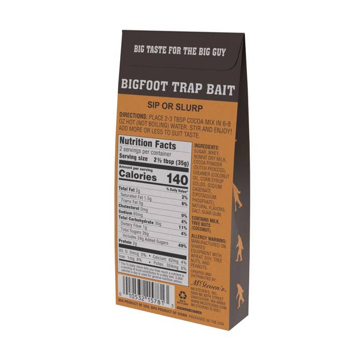 McSteven's - Wholesale Hot Cocoa Mix/Kit - Bigfoot Trap Bait Chocolate Soup (2.5oz Tent Boxes)6