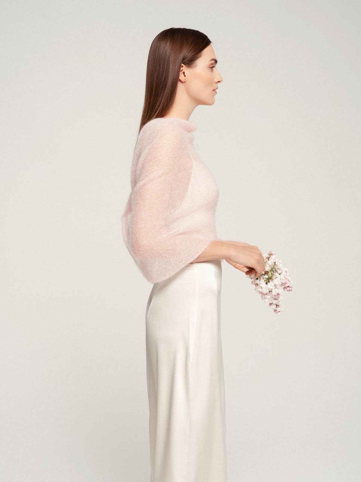 WOOL HOUSE - Wholesale Wrap - Women's - Mohair Wrap Modern Wedding Shrug / EMMA21