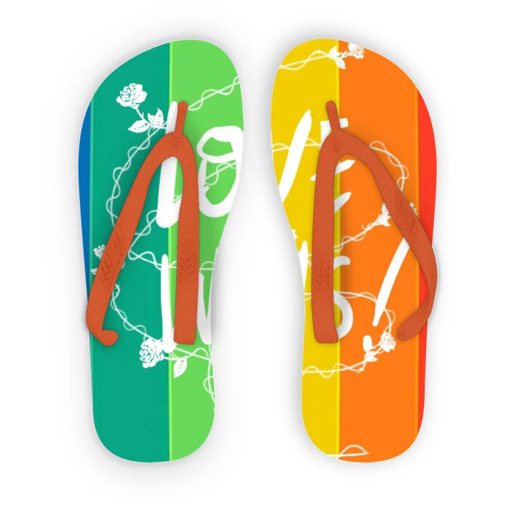 IAKAM - Wholesale Flip Flops - Women's - Love Wins "Color me Bold" Adult Flip Flops1