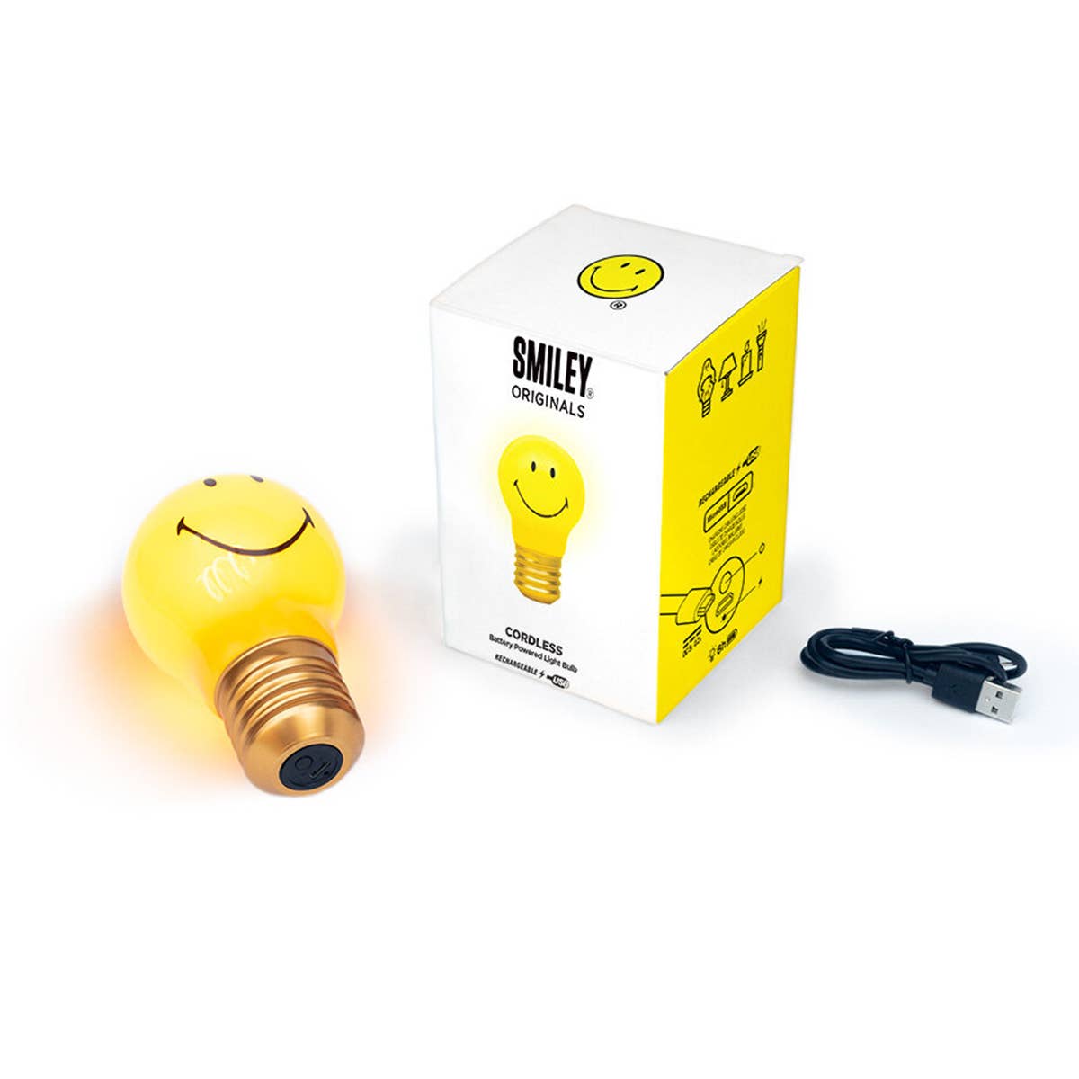 Until Pty Ltd - Wholesale Accent/desk lamp - Suck UK Cordless Lightbulb Smiley LED Light2