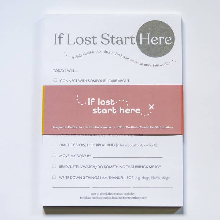 Daily Wellbeing Checklist – A Wellbeing To-Do List for wholesale by If Lost Start Here