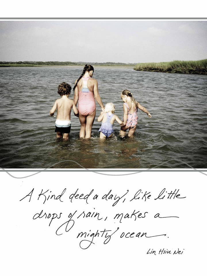 545: Eine gute Tat am Tag, wie kleine Regentropfen, macht einen mächtigen Ozean. für den Großhandel von Bonair Daydreams