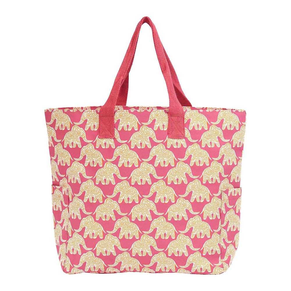 rockflowerpaper - Wholesale Tote Bag - Women's - Elephants Canvas Carryall Tote Bag4