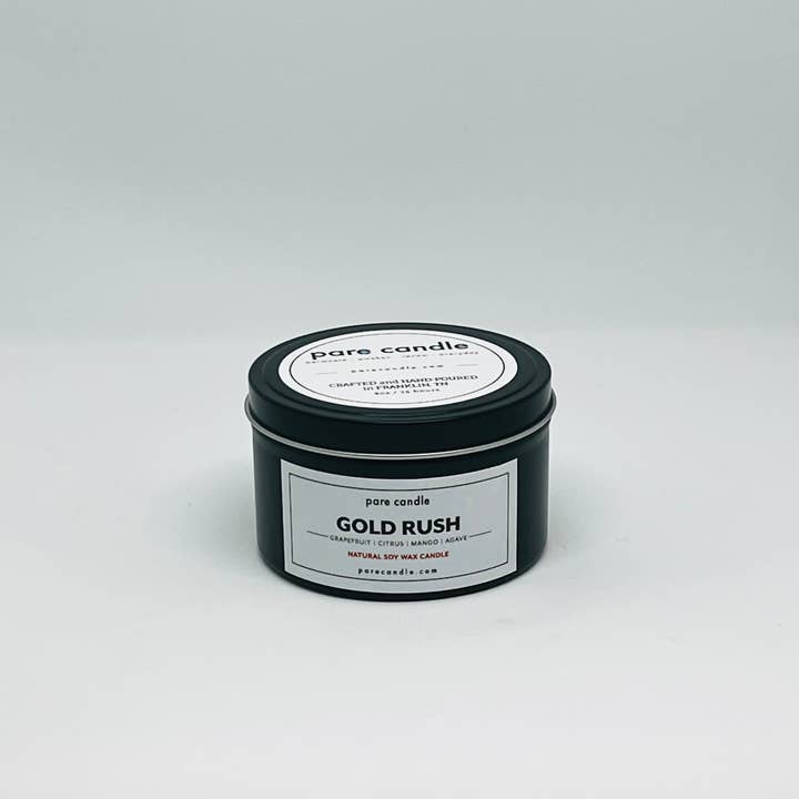 Pare Candle - Wholesale Travel Candles - Gold Rush | 8-oz soy + coconut wax candle2