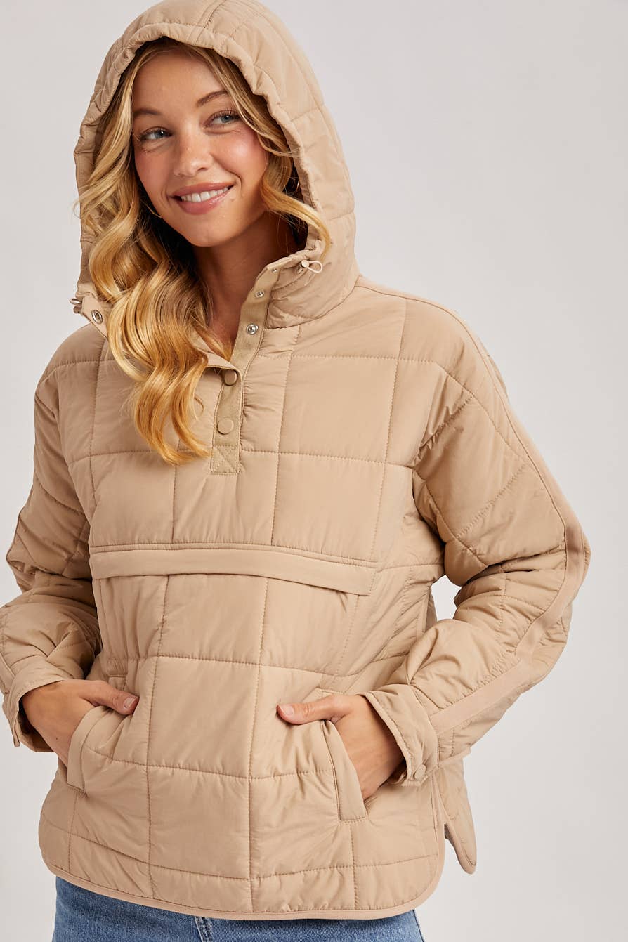 Bluivy - Vente Doudoune – femme - VESTE À CAPUCHE MATELASSÉE ENFILABLE6