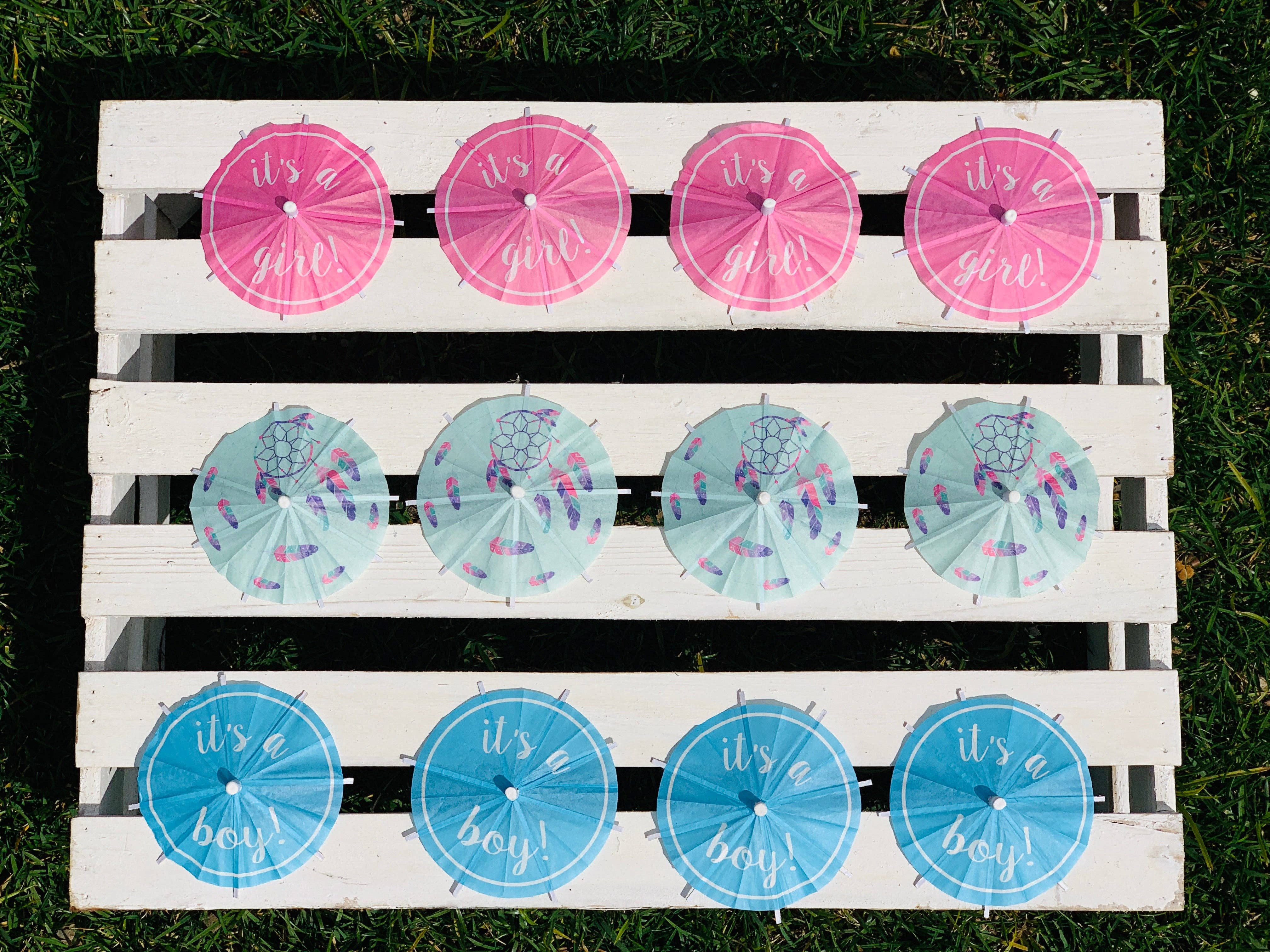 The Tiny Umbrella - Wholesale Cocktail Shaker - It's A Boy! Cocktail Umbrella4