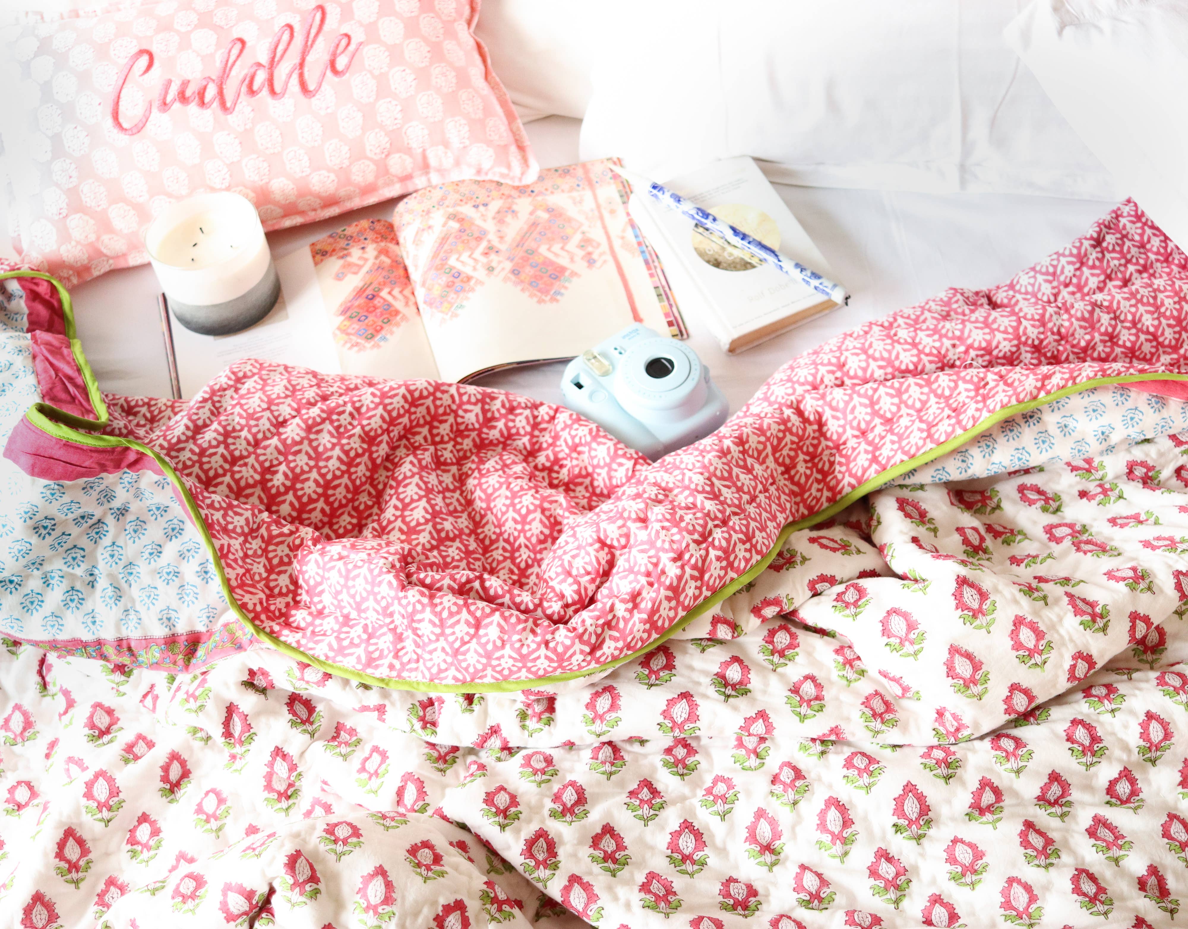 TerraWeave - Wholesale Quilt - Whimsical Garden Enchanted kantha quilt all season comforter4