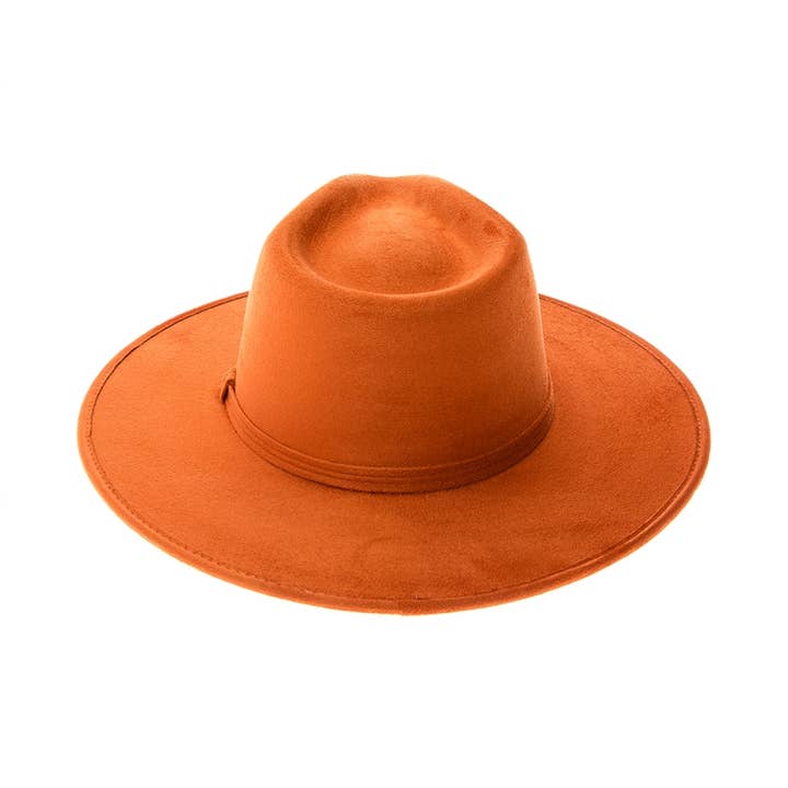 DNMC - Wholesale Fedora - Women's - Stiff Brim Rancher Hat - Premium Vegan Suede - 12+ Colors!17