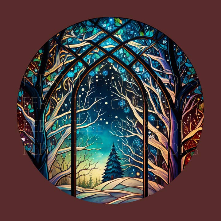 Fernville Creations - Wholesale Ornament - Ceramic Stained Glass Image Christmas Tree Ornament