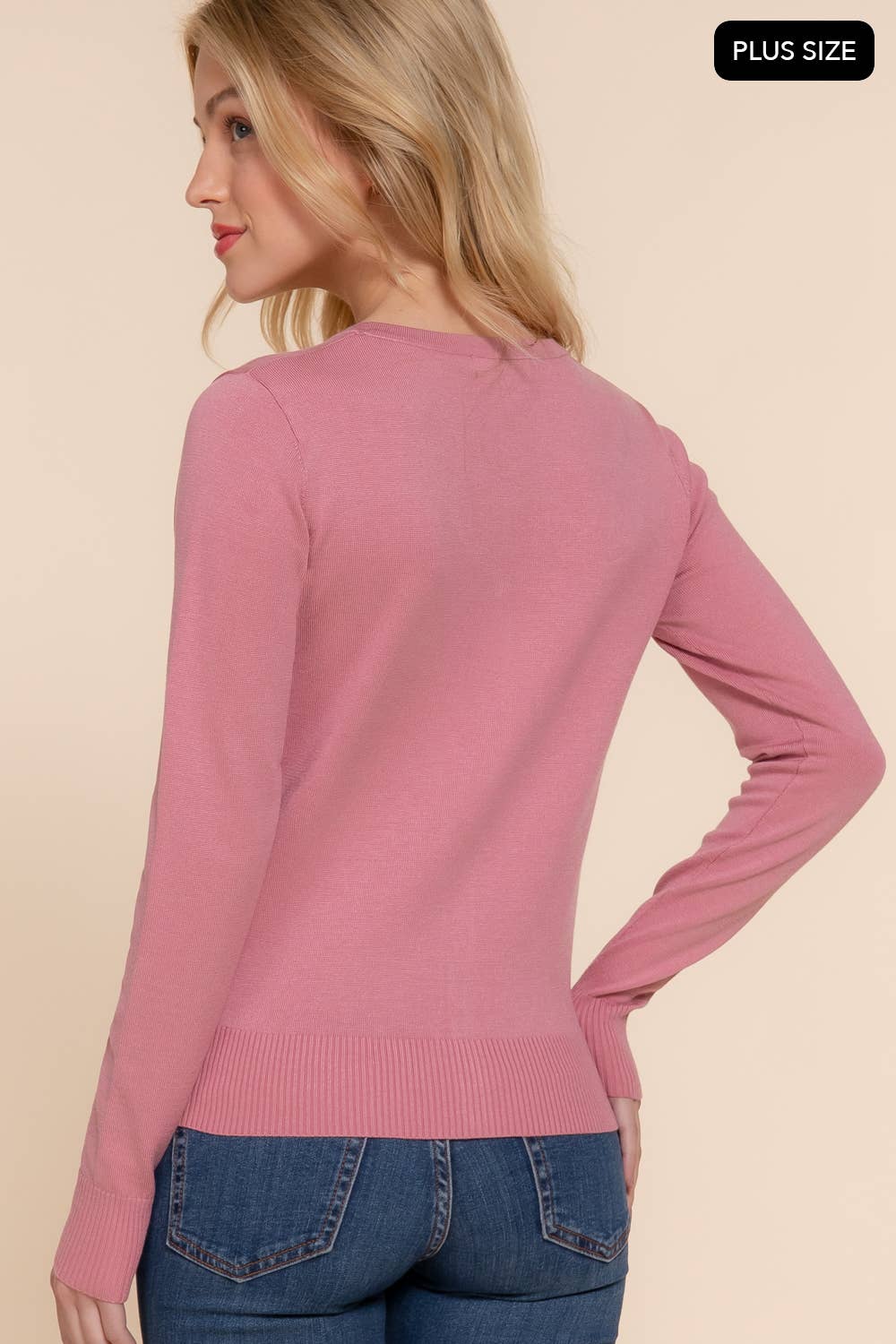 Active Basic | Active USA - Vendita all'ingrosso Cardigan - Donna - [TAGLIA FORTE] Cardigan Maglione con Scollo a V e Bottoni a Maniche Lunghe13