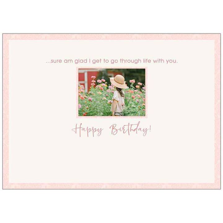 Legacy - Wholesale Birthday Card - Girl in the Flower Field Family Birthday Sister Card