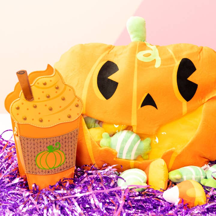 Tic Tac Toe Plushies - Trick or Treat Pumpkin for wholesale by Bewaltz