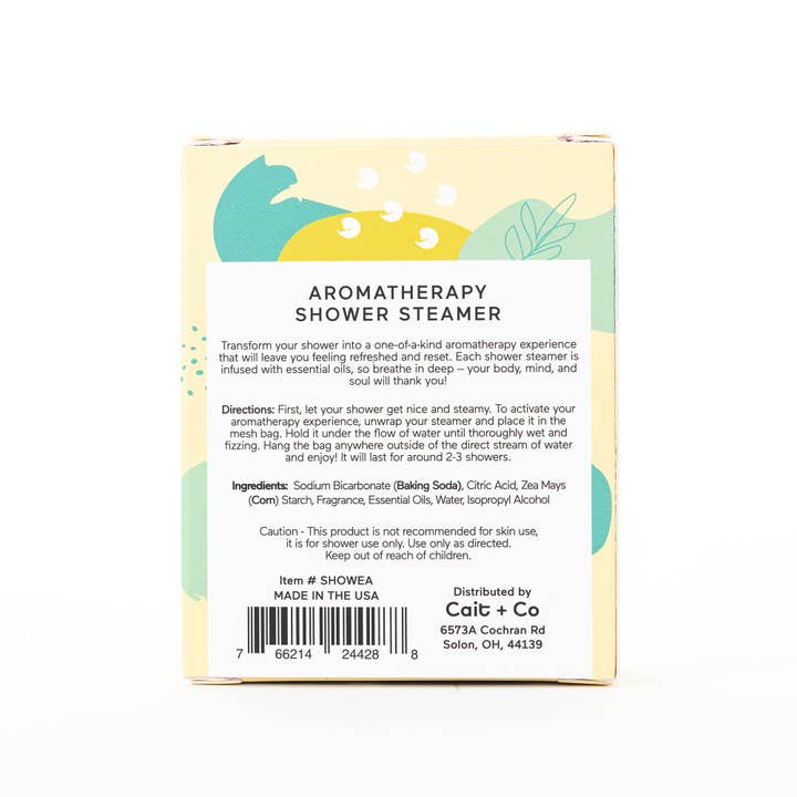 Cait + Co - Wholesale Shower Steamer/Bomb - Luxe Eucalyptus + Aloe Shower Steamer Fizzy Bomb3