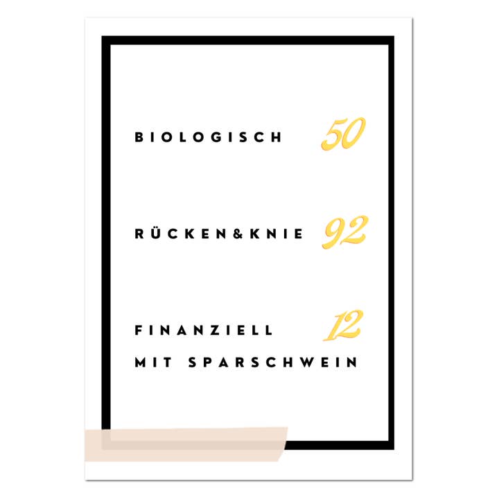 Postkarte "Biologisch, Rücken & Knie" für den Großhandel von Rabenmütter Verlag UG