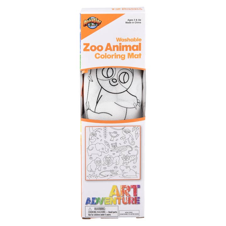 The Toy Network - Wholesale Art Set - Kids & Baby - 19.5" ZOO WASHABLE DOODLE MAT3