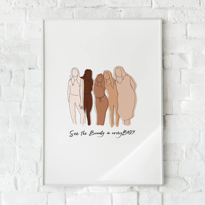 Body Positivity & Diverse Women 11x14 inch Art Print Poster for wholesale by Joymark Studio