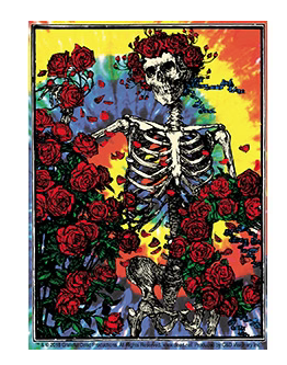 Gypsy Rose - Vendita all'ingrosso Adesivo - Adesivo tie dye dei Grateful Dead Bertha Skull & Roses0