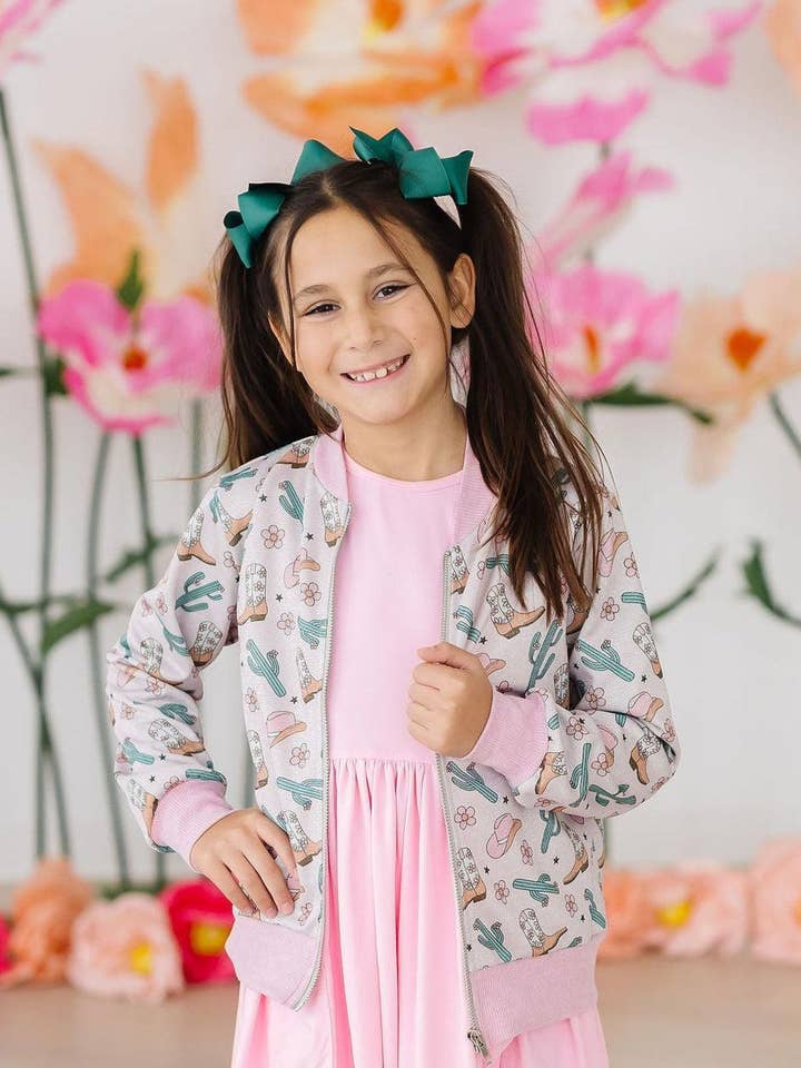 Mila & Rose - Wholesale Jacket - Kids - Cactus Cowgirl Shimmer Jacket2