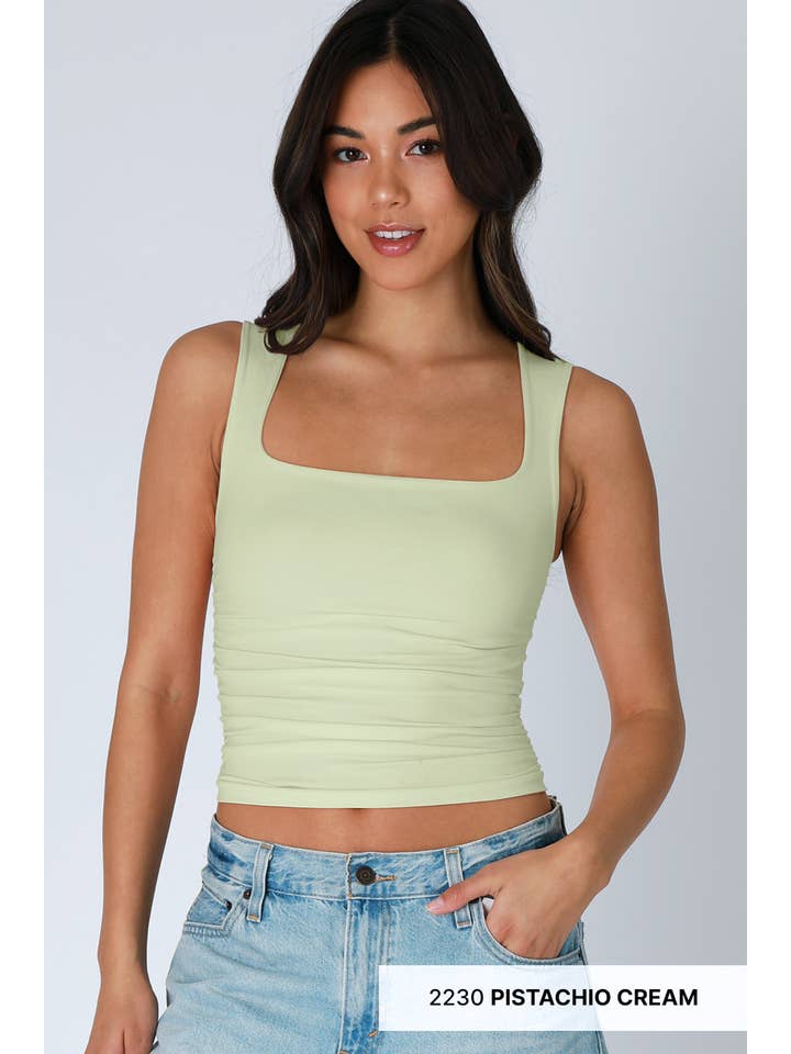 NIKIBIKI - Wholesale Tank Top - Women's - NS8408- Clean Line Square Shirred Top12