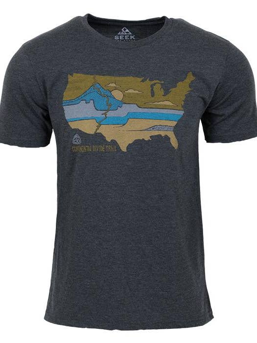 T-shirt Continental Trail United Landscape pour homme pour la vente par Seek Dry Goods