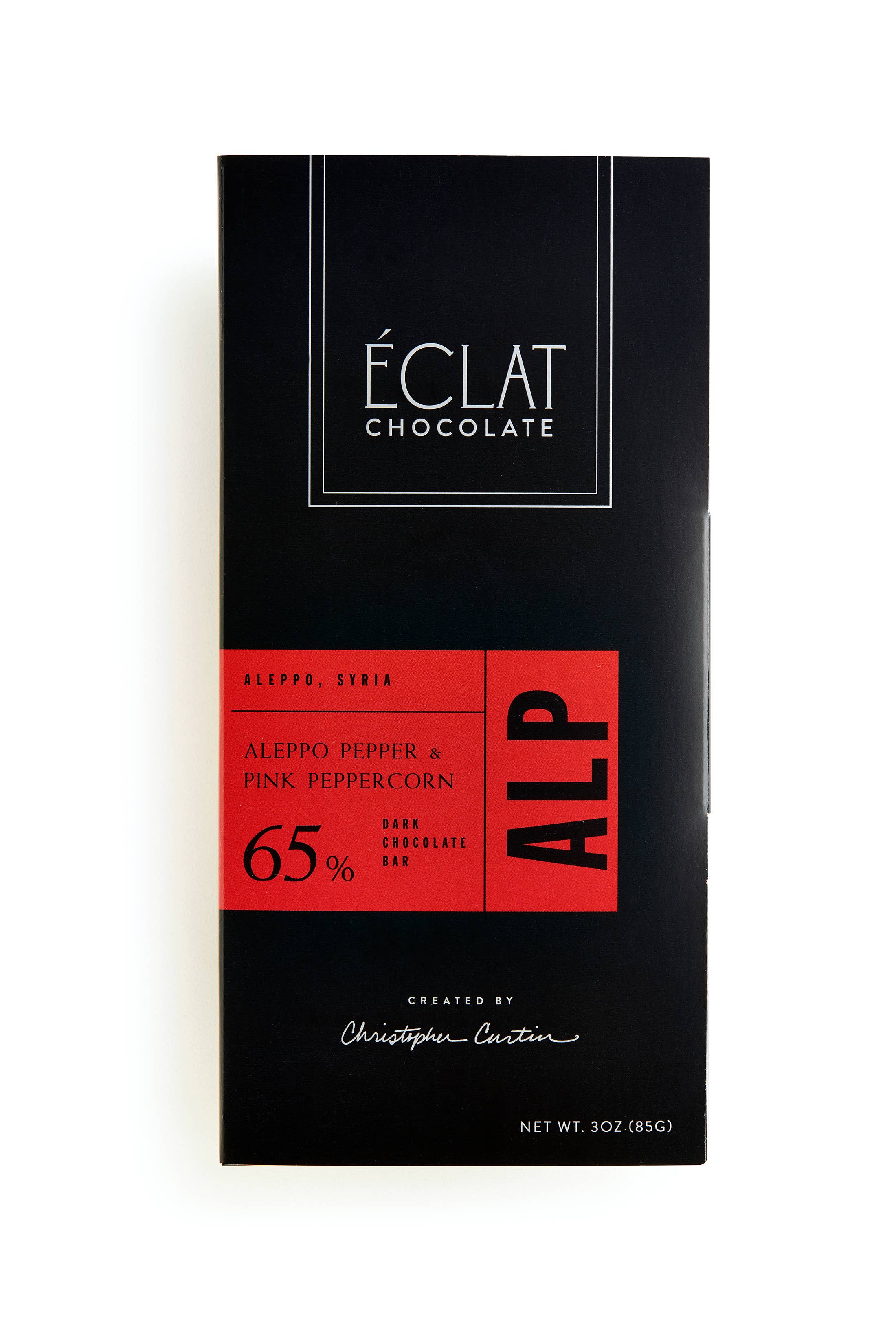 Éclat Chocolate - Vente Barre chocolatée - Barre de chocolat de destination au piment d'Alep et au poivre rose ALP1