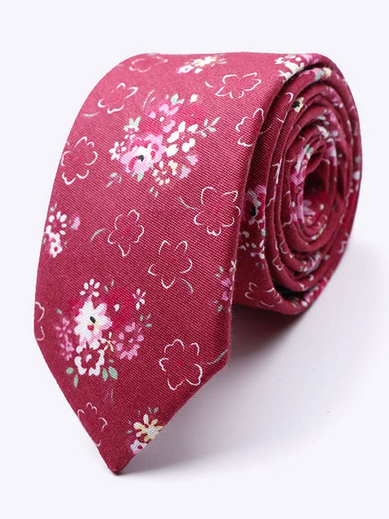 Liberty Röd Slips nr 2 Herr i Bomull "Gaspard" för wholesale av Unipap's