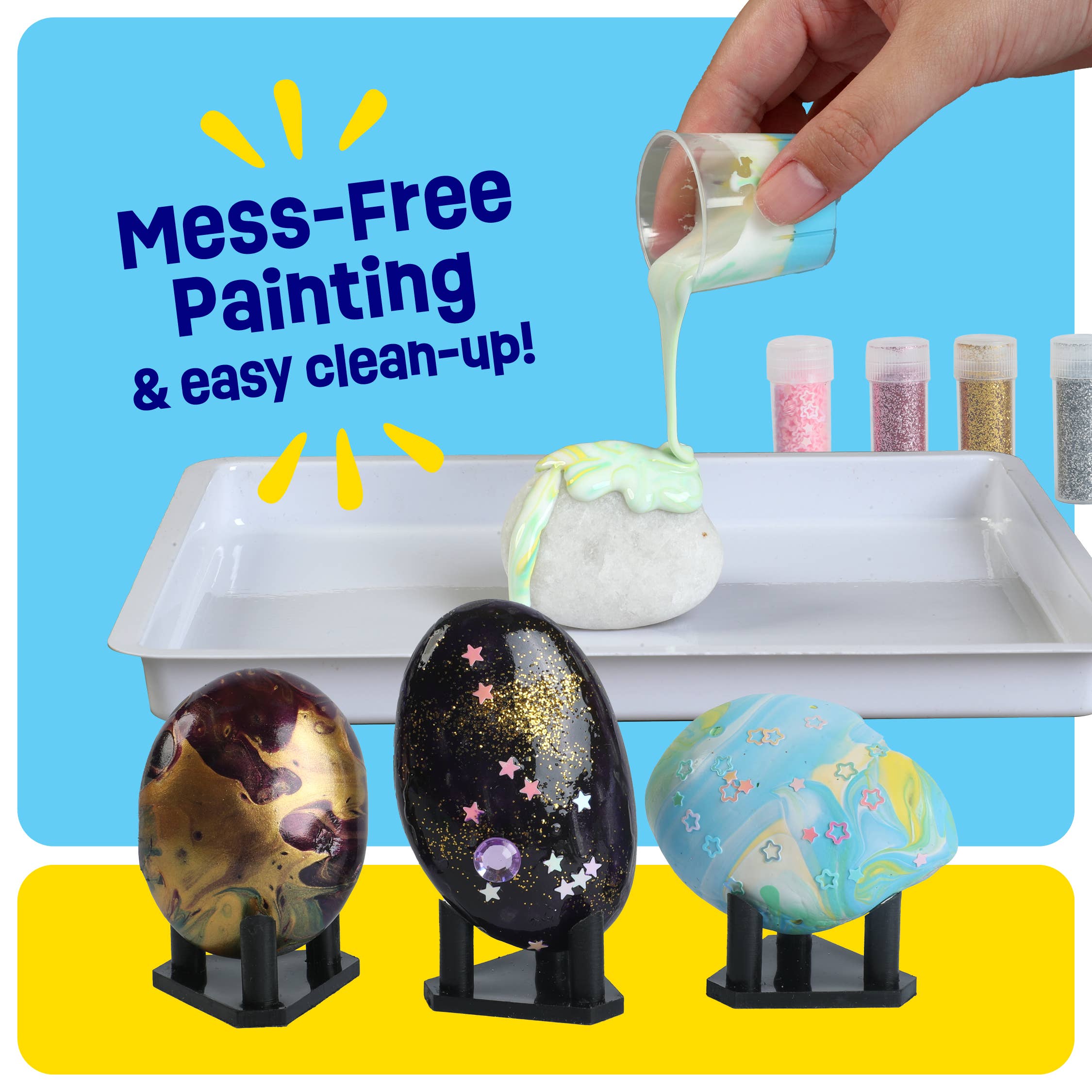 Dan&Darci - Wholesale DIY craft kit – Child - Paint Pouring Rocks for Kids - Rock Painting Kit, Craft Kit6