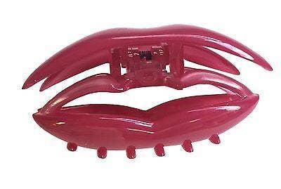 Parcelona – Großhandel Haarclip – Damen – Barcelona Frankreich Lippe Haarklammer, mittelgroß, Zelluloid, Hot Pink3