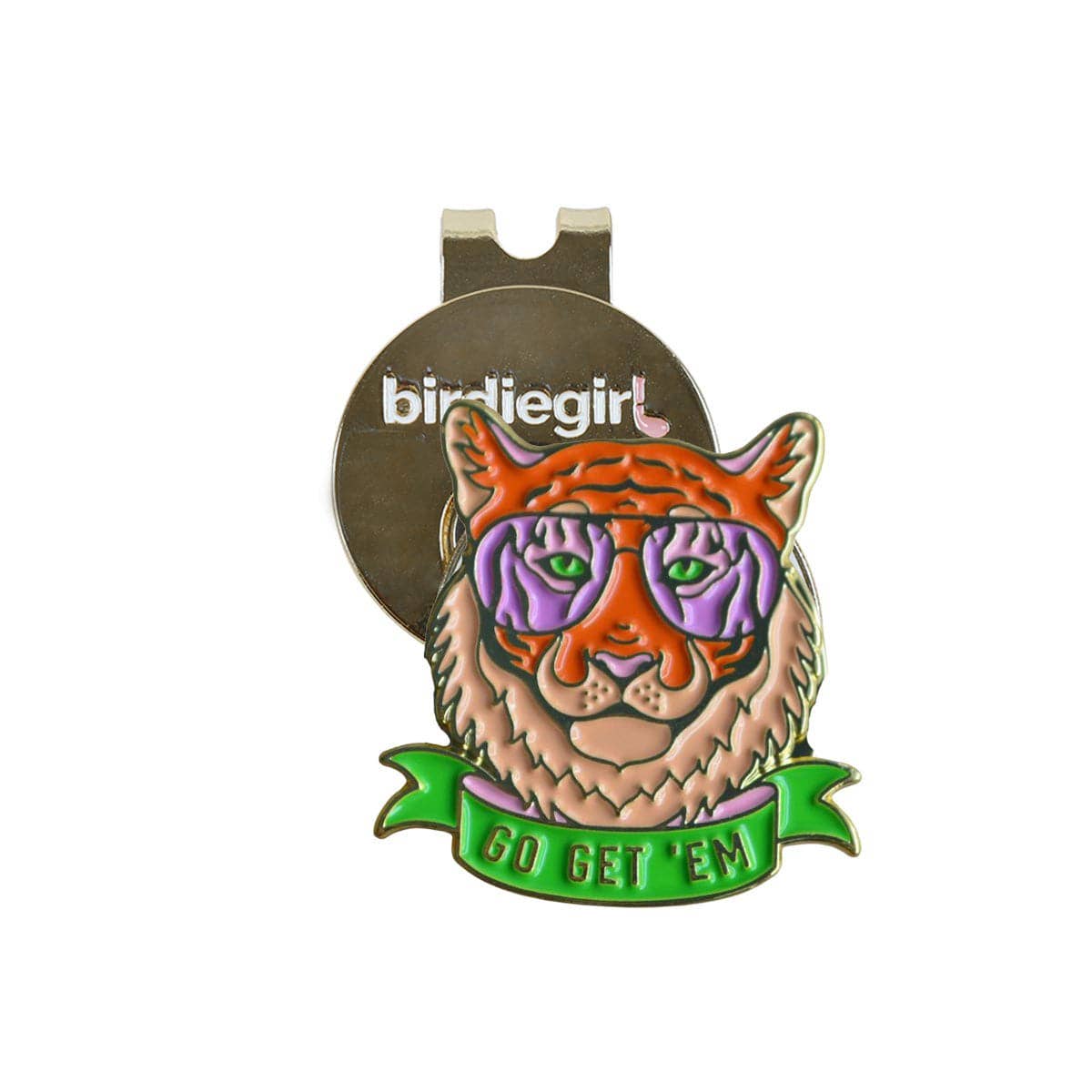 Birdie Girl Golf - Wholesale Sporting Accessories - Go Get 'Em Tiger Golf Ball Marker with Magnetic Hat Clip1