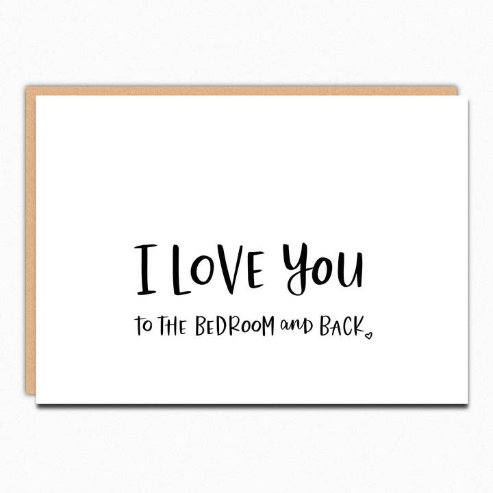 Carte de Saint-Valentin coquine To The Bedroom And Back pour la vente par In A Nutshell Studio