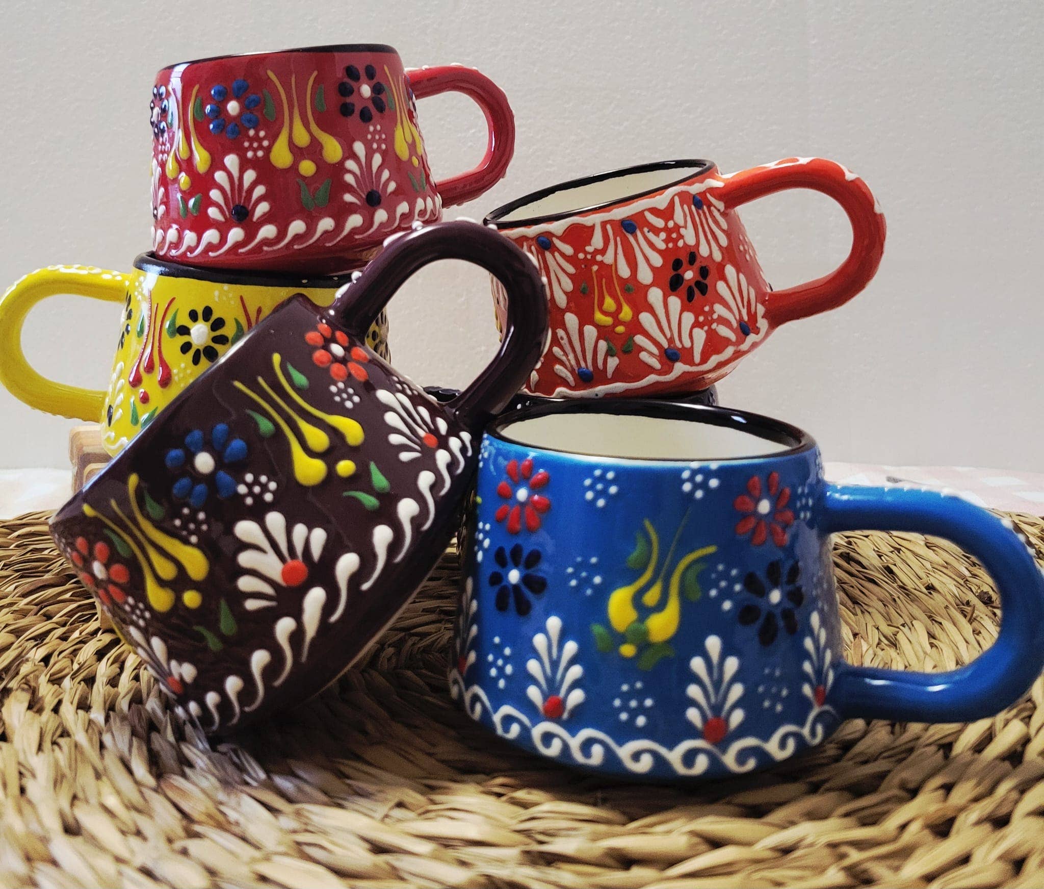 Mediterranean Collection - Wholesale Coffee mug - Turkish Tea and Coffee Cups - 20 Pcs Option