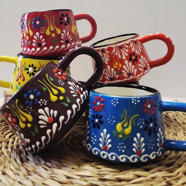 Turkish Tea and Coffee Cups - 20 Pcs Option for wholesale by Mediterranean Collection