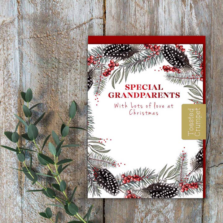 Special Grandparents Christmas Card for wholesale by Toasted Crumpet (US Duties Paid)