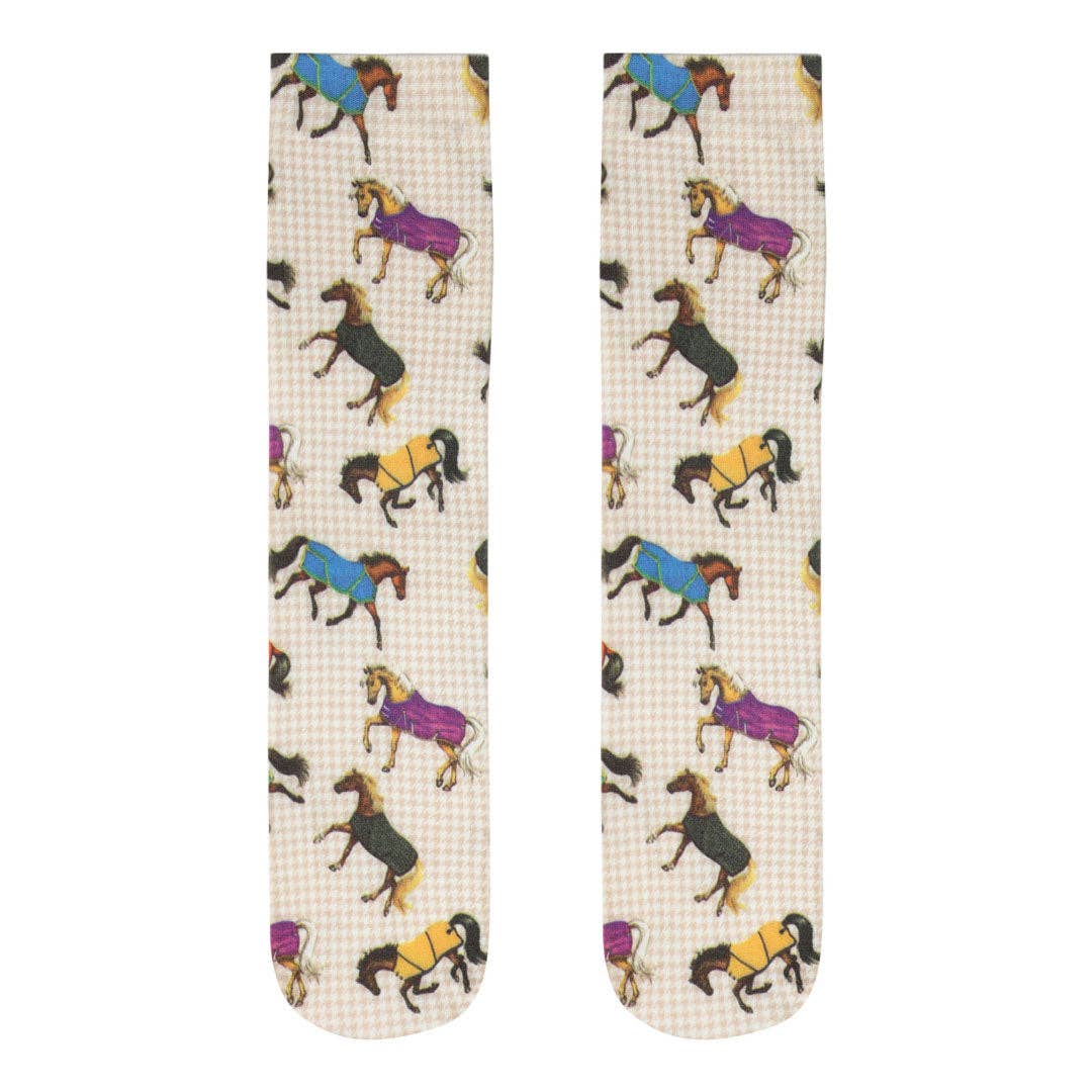Multi AWST Int'l Lila Chevaux en Couvertures Chaussettes d'Équitation pour Dames en vente sur Faire3