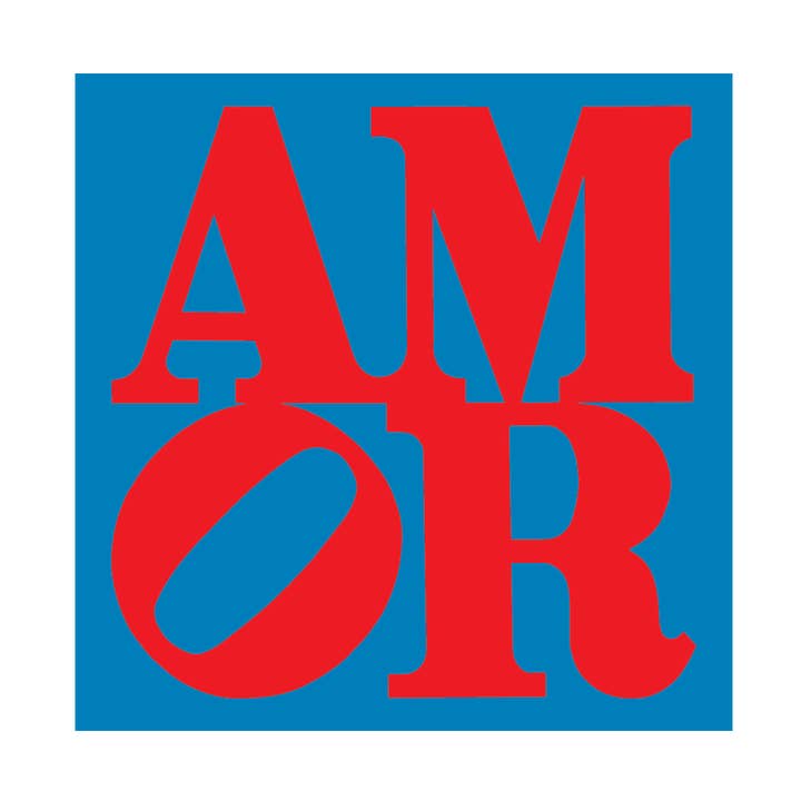 AMOR by Robert Indiana (Valentines) - Die-Cut Sticker for wholesale by Apply Stickers