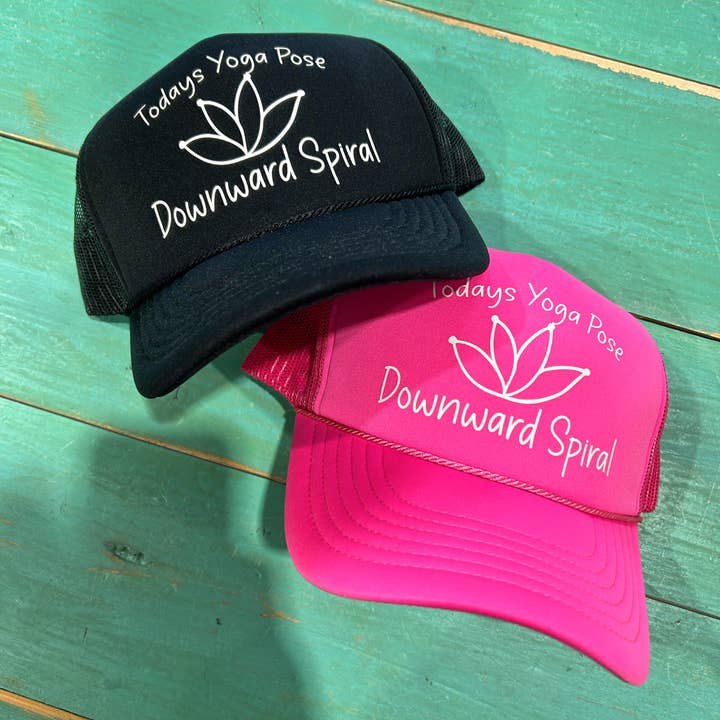 Downward Spiral Trucker Hat | Sports | Game Day| Spirit Cap for wholesale by Vibes Hat Company