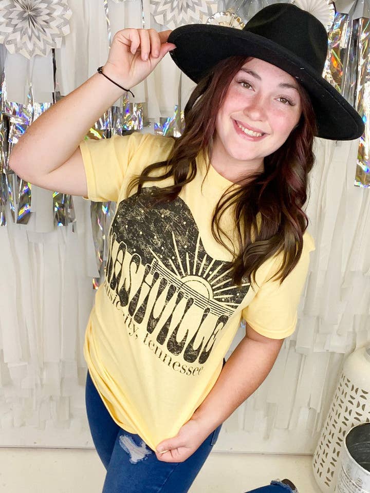 Nashville Music City T-Shirt for wholesale by Sugar Stitch