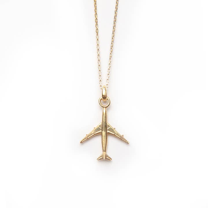 Airplane Charm Necklace for wholesale by Nomad Lane