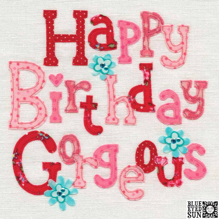 Happy Birthday Gorgeous - Vintage for wholesale by Blue Eyed Sun