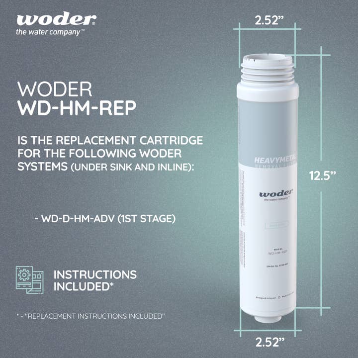 Woder – wholesale Vattenfilter – Woder Tungmetaller/blyborttagningspatron
