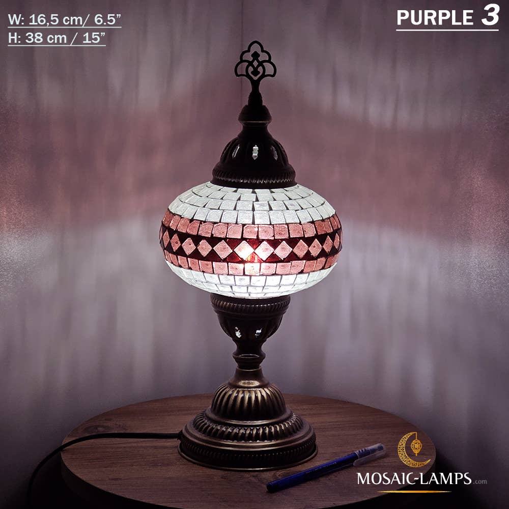 Mosaic Lamps - Vendita all'ingrosso Lampada da scrivania/d'accento - Lampada da tavolo grande a globo con mosaico turco, Marrakec, oltre 10 colori69